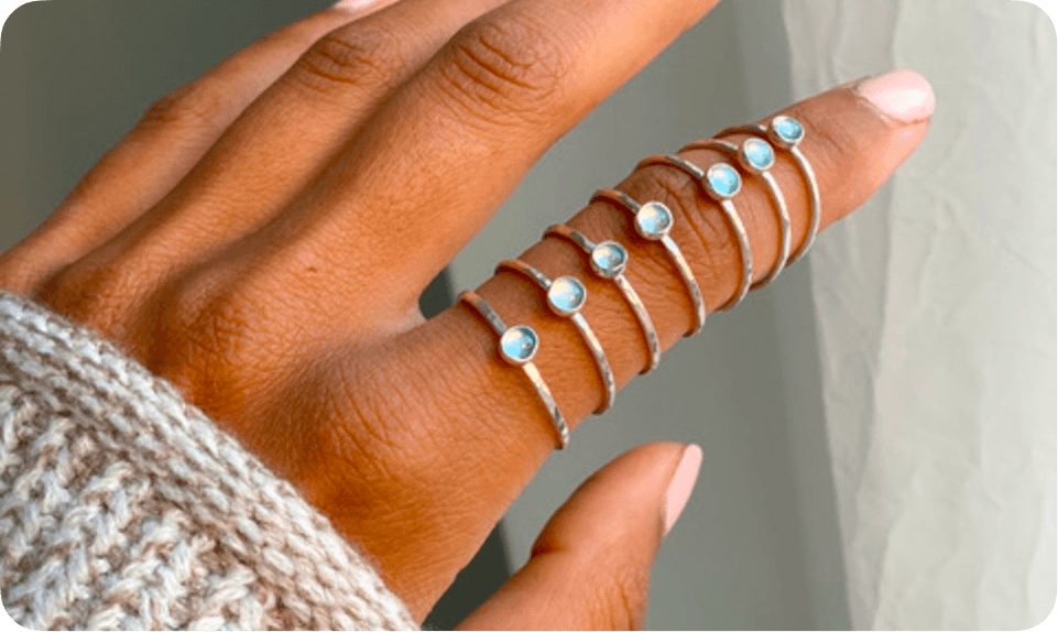 Silver Trio Of Stacking Rings Jewellery Workshop